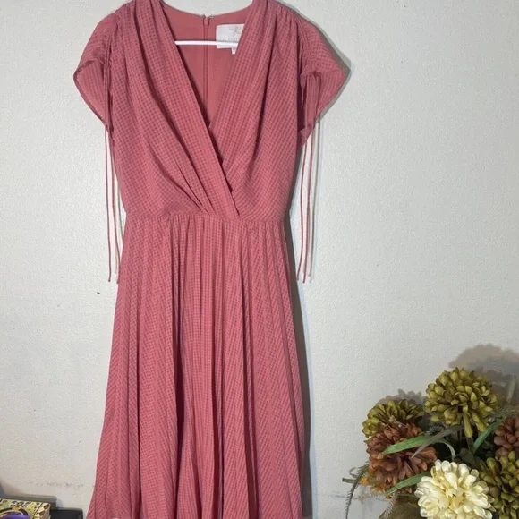 strapless open back dress Vintage 80s 50s Style Royal Hawaiian Pink Plumeria Fit & Flare Dress –  Bombshell Bettys Vintage main image 1